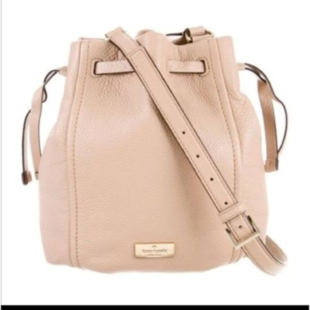 Kate Spade Highland Place PINK Katie Bucket Crossbody Shoulder Bag Leather H89